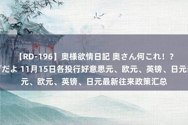 【RD-196】奥様欲情日記 奥さん何これ！？スケベ汁ためすぎだよ 11月15日各投行好意思元、欧元、英镑、日元最新往来政策汇总