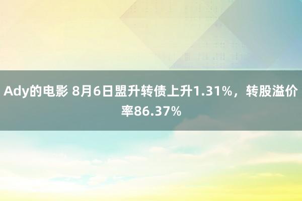 Ady的电影 8月6日盟升转债上升1.31%，转股溢价率86.37%