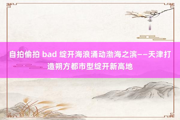 自拍偷拍 bad 绽开海浪涌动渤海之滨——天津打造朔方都市型绽开新高地