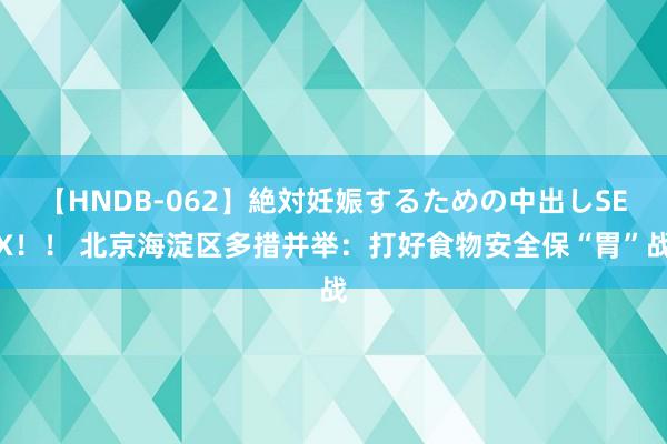 【HNDB-062】絶対妊娠するための中出しSEX！！ 北京海淀区多措并举：打好食物安全保“胃”战