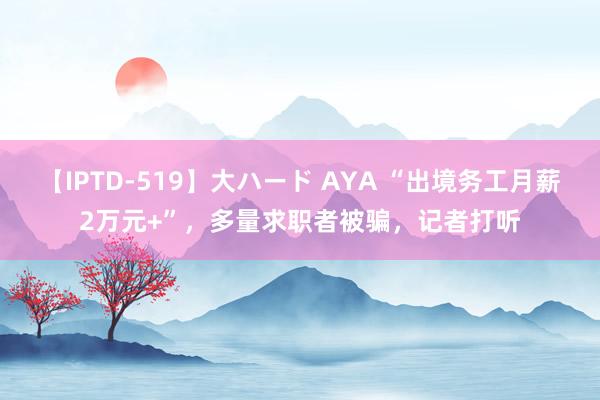 【IPTD-519】大ハード AYA “出境务工月薪2万元+”，多量求职者被骗，记者打听